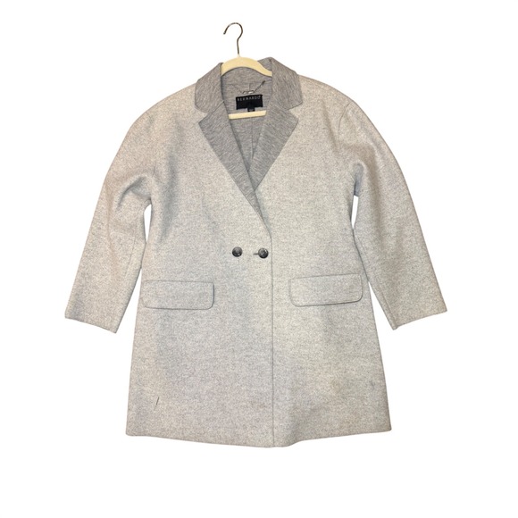 Bernardo Jackets & Blazers - Bernardo Women's Grey Coatigan Medium Longline Minimalist Soft Neutral Trendy